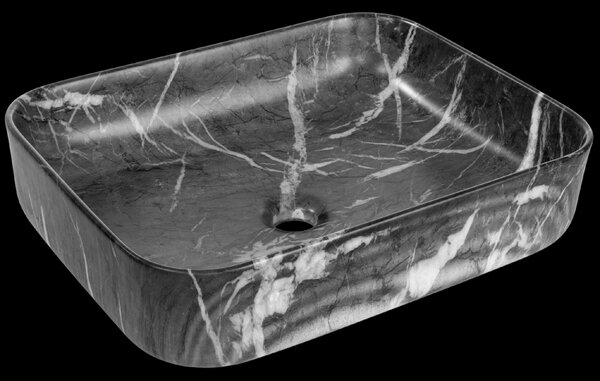 Invena Florina, chiuveta blat 510x400x130 mm, imitatie piatra, INV-CE-40-723-C