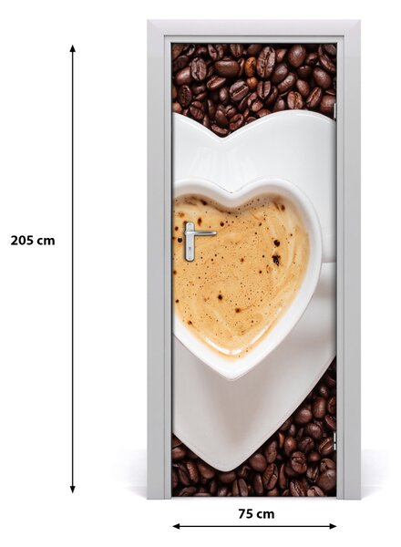 Autocolante pentru usi ceașcă de cafea
