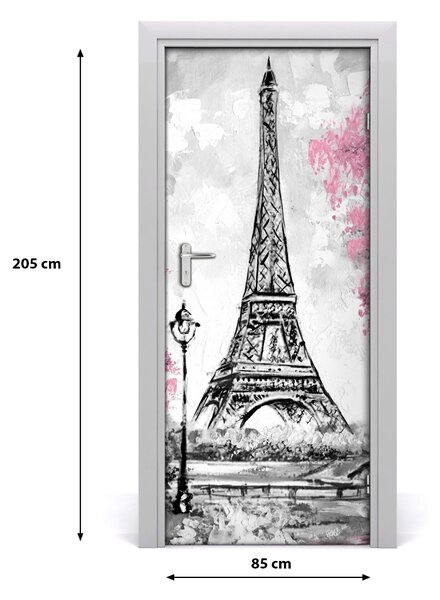 Autocolante pentru usi usa autoadeziv Turnul Eiffel