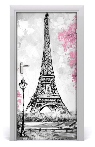 Autocolante pentru usi usa autoadeziv Turnul Eiffel
