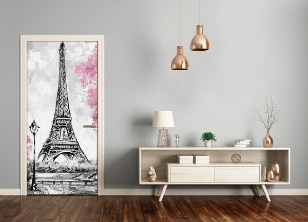Autocolante pentru usi usa autoadeziv Turnul Eiffel