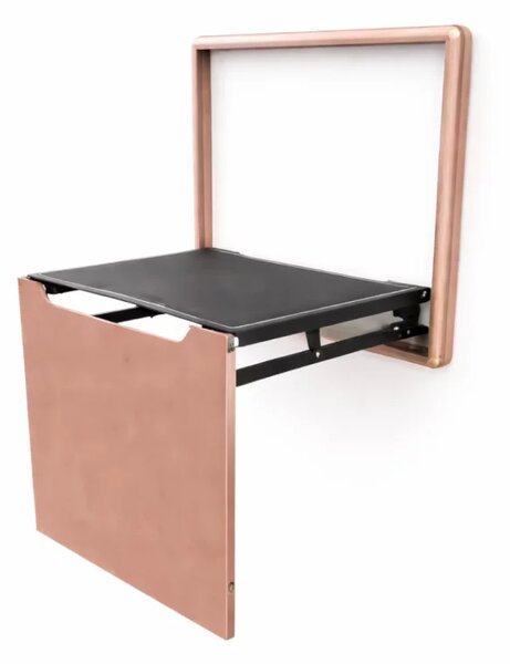 Scaun pliabil de perete pentru încălțăminte – aliaj de aluminiu și oțel-nuanță soft pink