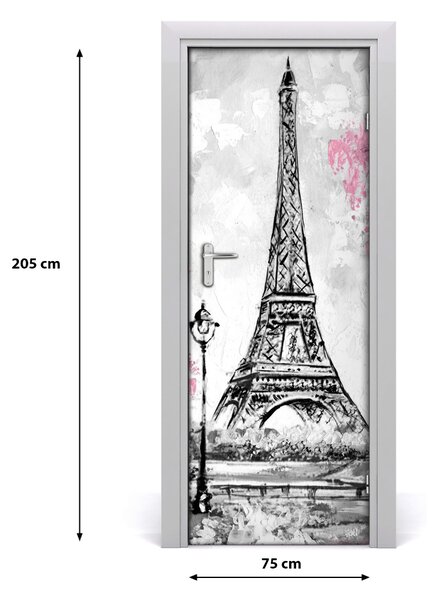 Autocolante pentru usi usa autoadeziv Turnul Eiffel
