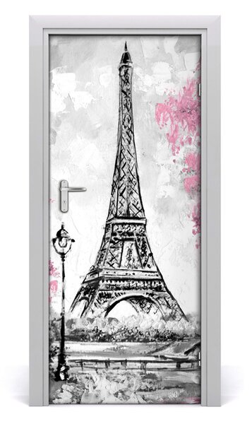 Autocolante pentru usi usa autoadeziv Turnul Eiffel