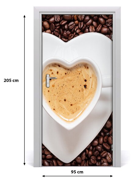 Autocolante pentru usi ceașcă de cafea