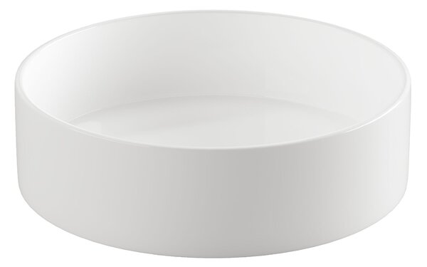 Invena Limnos, chiuveta rotunda pe blat 36x36x13 cm, alb, INV-CE-59-001-W