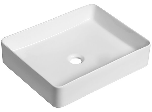 Laveo Kvadrato, chiuveta 47x36 cm, chiuveta blat dreptunghiulara, alb, LAV-VUK_6247