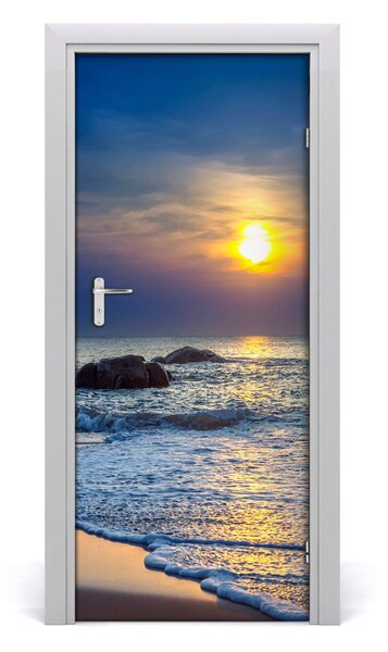 Autocolante pentru usi Sunset Beach