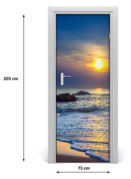 Autocolante pentru usi Sunset Beach