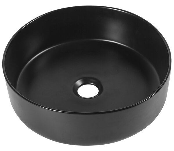 Laveo Desna, chiuveta blat ceramica 360x360x120 mm, negru mat, LAV-VUD_B236