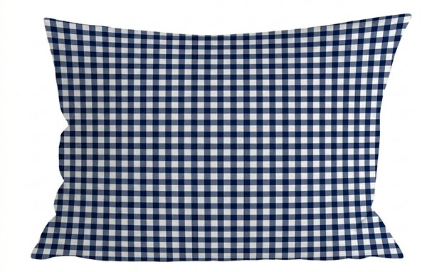 Husa de perna din microfibra NAVY GINGHAM 50x70 cm, albastru-alb
