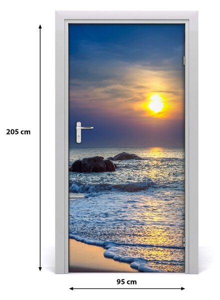 Autocolante pentru usi Sunset Beach