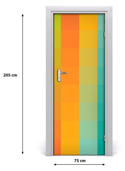 Autocolante pentru usi pătrate colorate