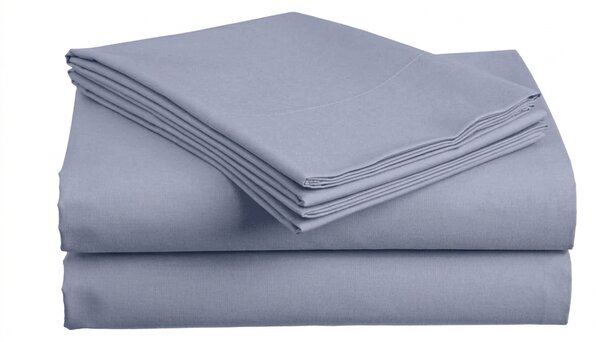 Cearsaf din bumbac 140x240 cm albastru deschis, 100% bumbac