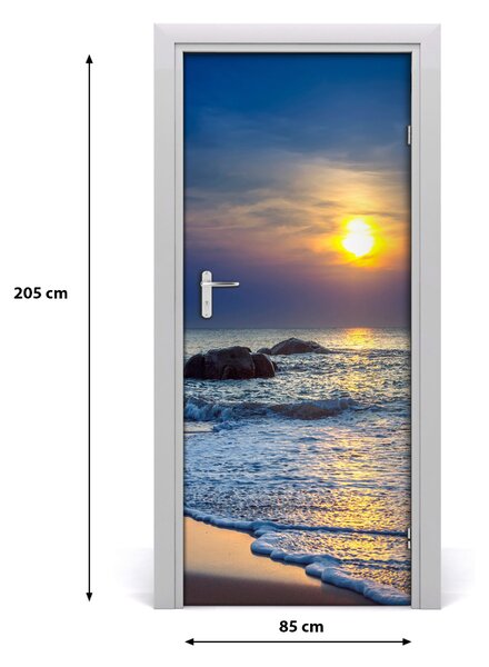 Autocolante pentru usi Sunset Beach