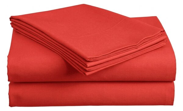 Cearsaf din bumbac 140x240 cm rosu, 100% bumbac