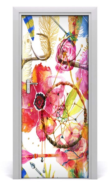 Autocolante pentru usi Stilul boho Flori