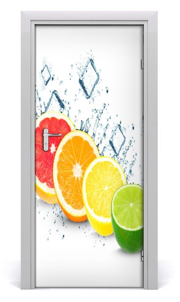Autocolante pentru usi Furnir adeziv imagini de fundal ușă Citrus