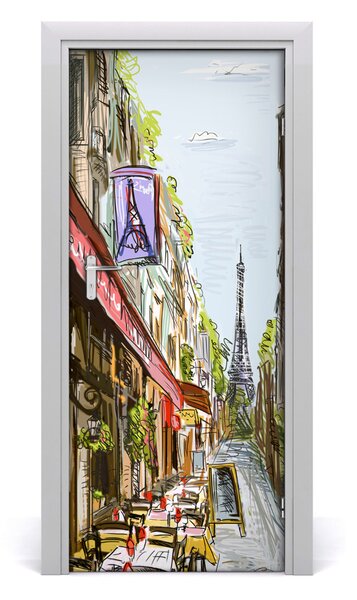 Autocolante pentru usi usa autoadeziv Turnul Eiffel