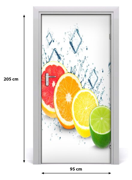 Autocolante pentru usi Furnir adeziv imagini de fundal ușă Citrus