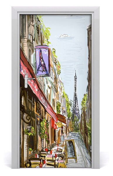 Autocolante pentru usi usa autoadeziv Turnul Eiffel
