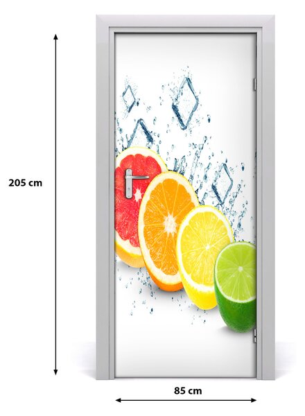Autocolante pentru usi Furnir adeziv imagini de fundal ușă Citrus