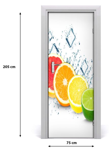Autocolante pentru usi Furnir adeziv imagini de fundal ușă Citrus