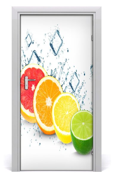 Autocolante pentru usi Furnir adeziv imagini de fundal ușă Citrus