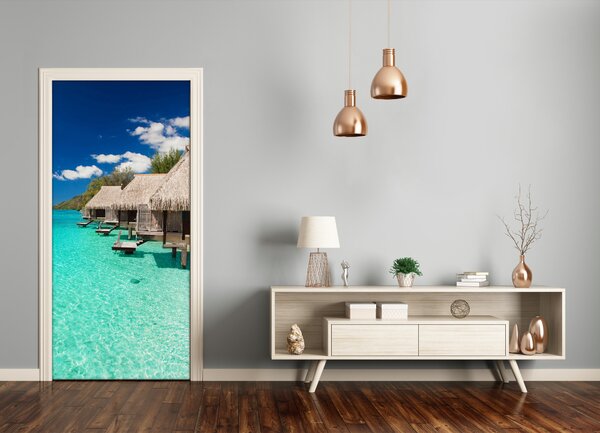 Autocolante pentru usi Insula tropicala