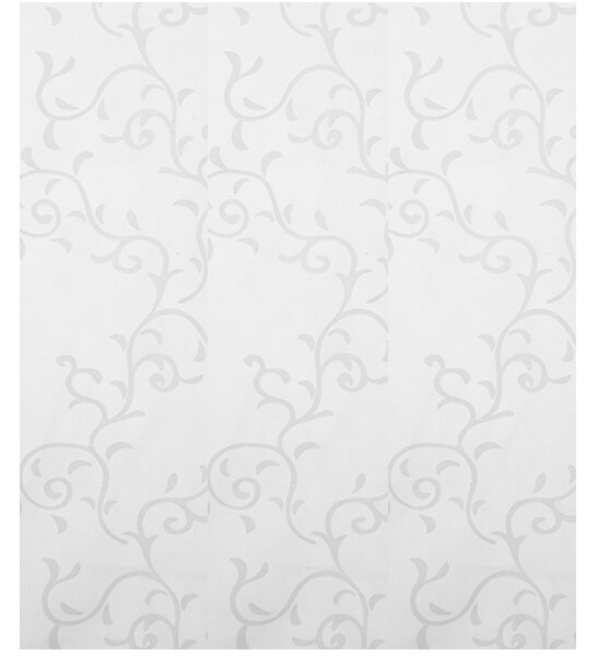 Perdea dus din poliester cu detalii din alb mat (Dimensiuni perdea dus: 180x200 cm)