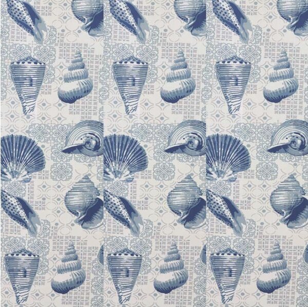 Perdea dus din poliester cu detalii marine (Dimensiuni perdea dus: 180x200 cm)