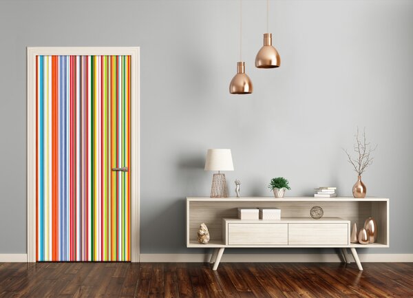 Autocolante pentru usi dungi colorate