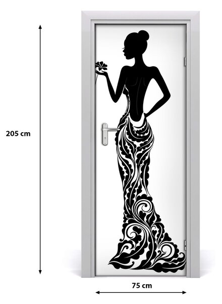 Autocolante pentru usi ilustrare de moda