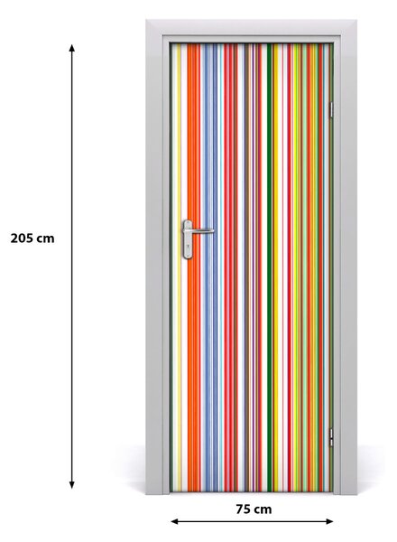 Autocolante pentru usi dungi colorate
