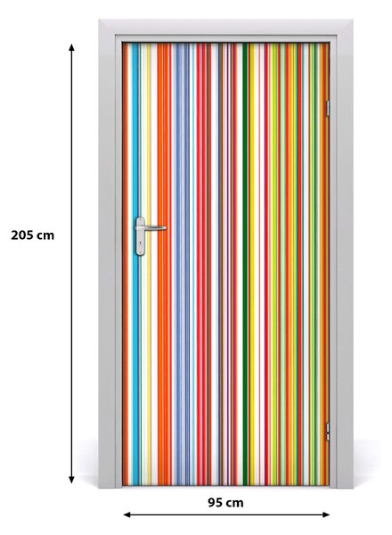 Autocolante pentru usi dungi colorate
