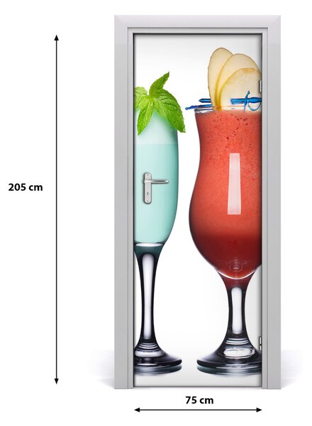 Autocolante pentru usi cocktail-uri colorate