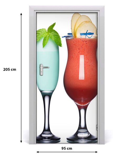 Autocolante pentru usi cocktail-uri colorate