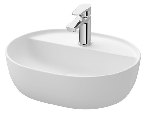 Cersanit Moduo, chiuveta blat oval 50x40x14,5 cm, alb lucios, K116-154