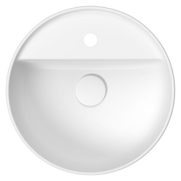 Cersanit Moduo, chiuveta rotunda pe blat 40x40x14 cm, alb lucios, K116-153