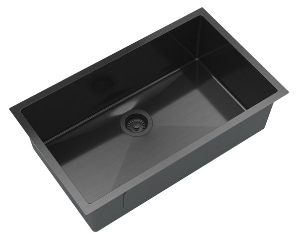 Gamma Gamma, chiuvetă din oțel inoxidabil cu 1 compartiment 750x450x210 mm, negru, GMA-S7545-BK