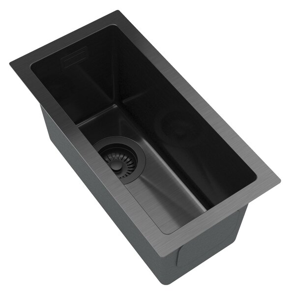 Gamma Gamma, chiuvetă din oțel cu 1 compartiment 220x440x210 mm, negru, GMA-S2244-BK