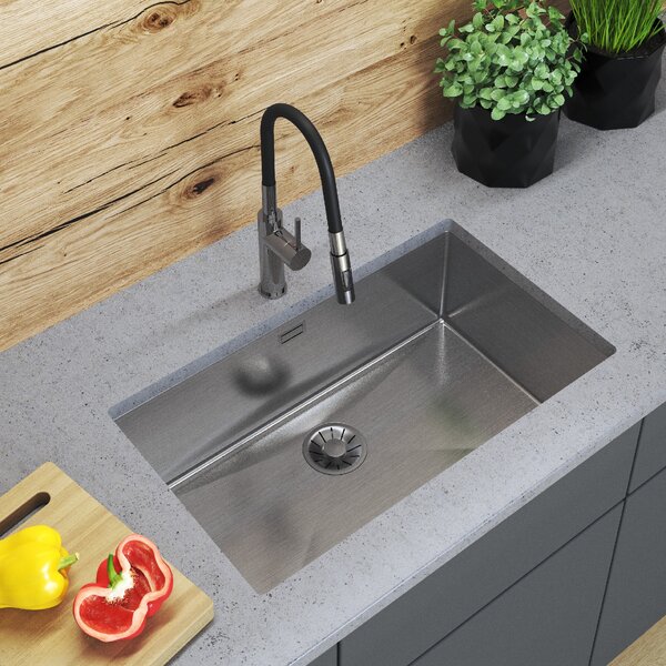 Gamma Gamma, chiuvetă din oțel inoxidabil cu 1 compartiment 750x450x210 mm, oțel, GMA-S7545-CH