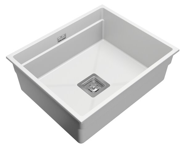 Gamma Decor 6050, chiuvetă granit cu 1 compartiment 600x500x220 mm, alb, GMA-ZLE000113