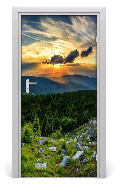 Autocolante pentru usi panorama munților