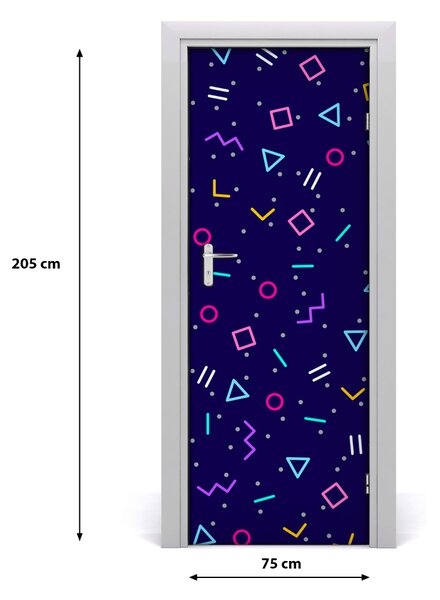 Autocolante pentru usi fundal geometrică