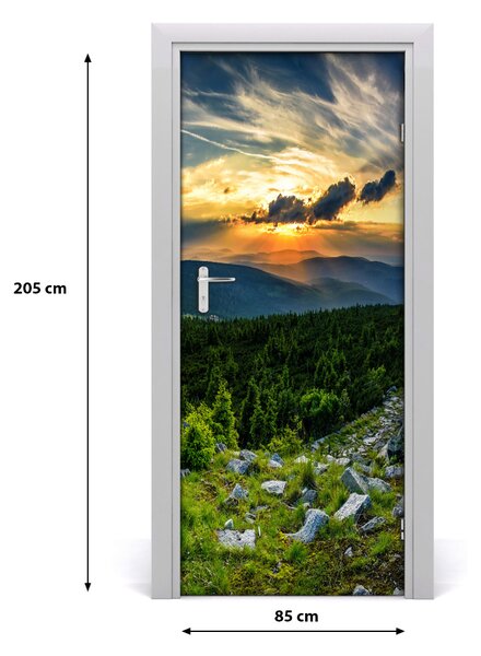 Autocolante pentru usi panorama munților