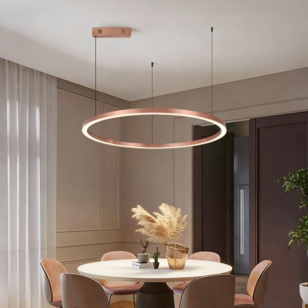 Immax NEO 07327L - lustră LED reglabilă pe cablu FINO 55W/230V 80 cm aur roz Tuya + telecomandă