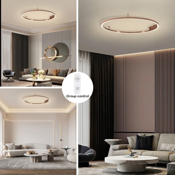 Immax NEO 07326-80C-LED Corp de iluminat de tavan dimabil FINO LED/55W/230V 80 cm Tuya aur roz + telecomandă