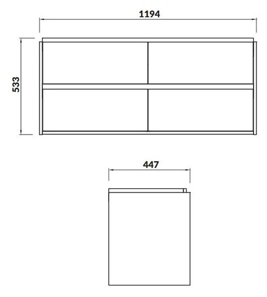 Cersanit Crea, SET B284 dulap cu chiuveta 120 cm, alb lucios, S801-323