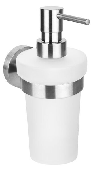 Sapho Sapho, dozator de săpun X-STEEL 230ml, sticlă de lapte, covoraș din oțel inoxidabil, XS101